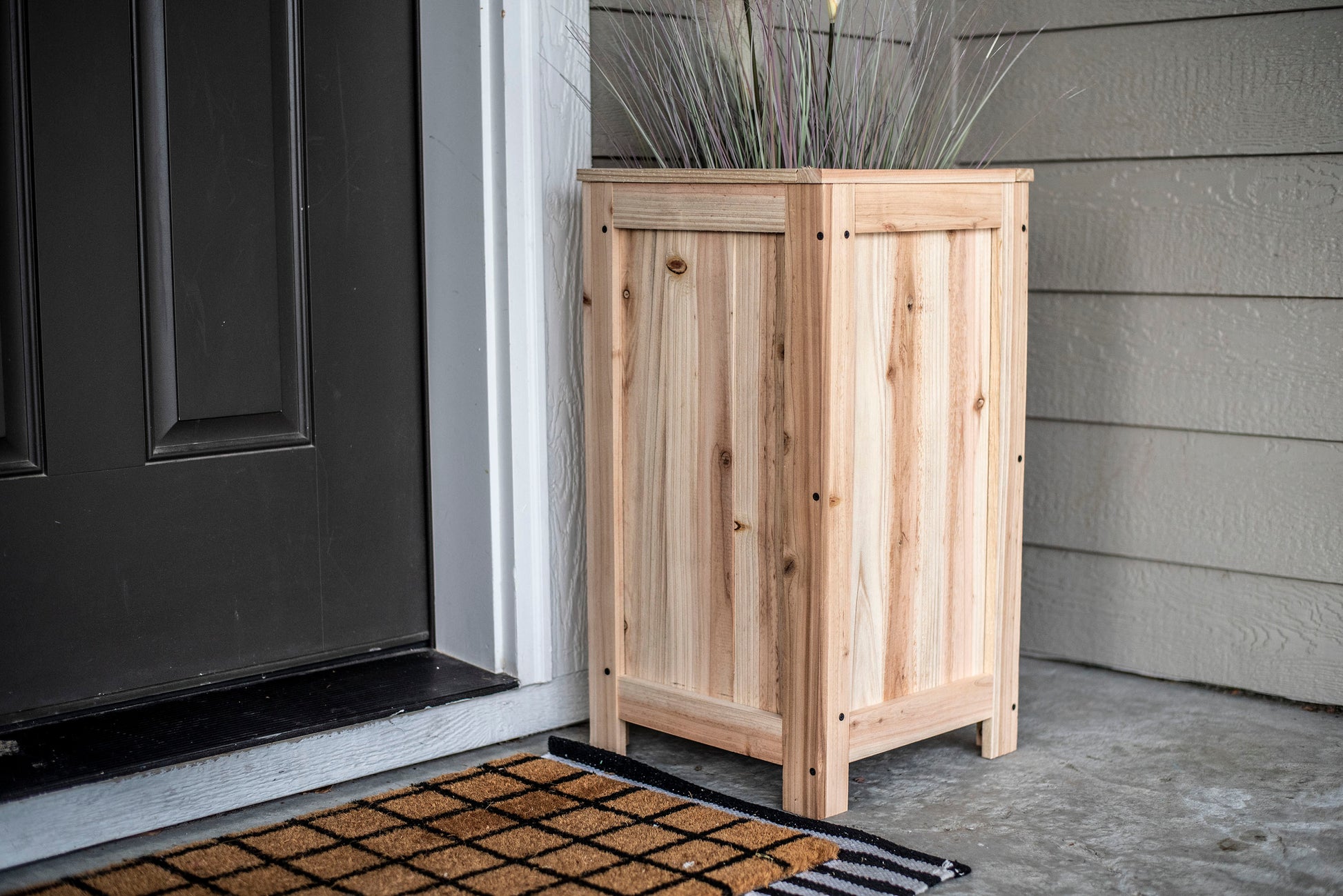 tall planters box Tall cedar planter box