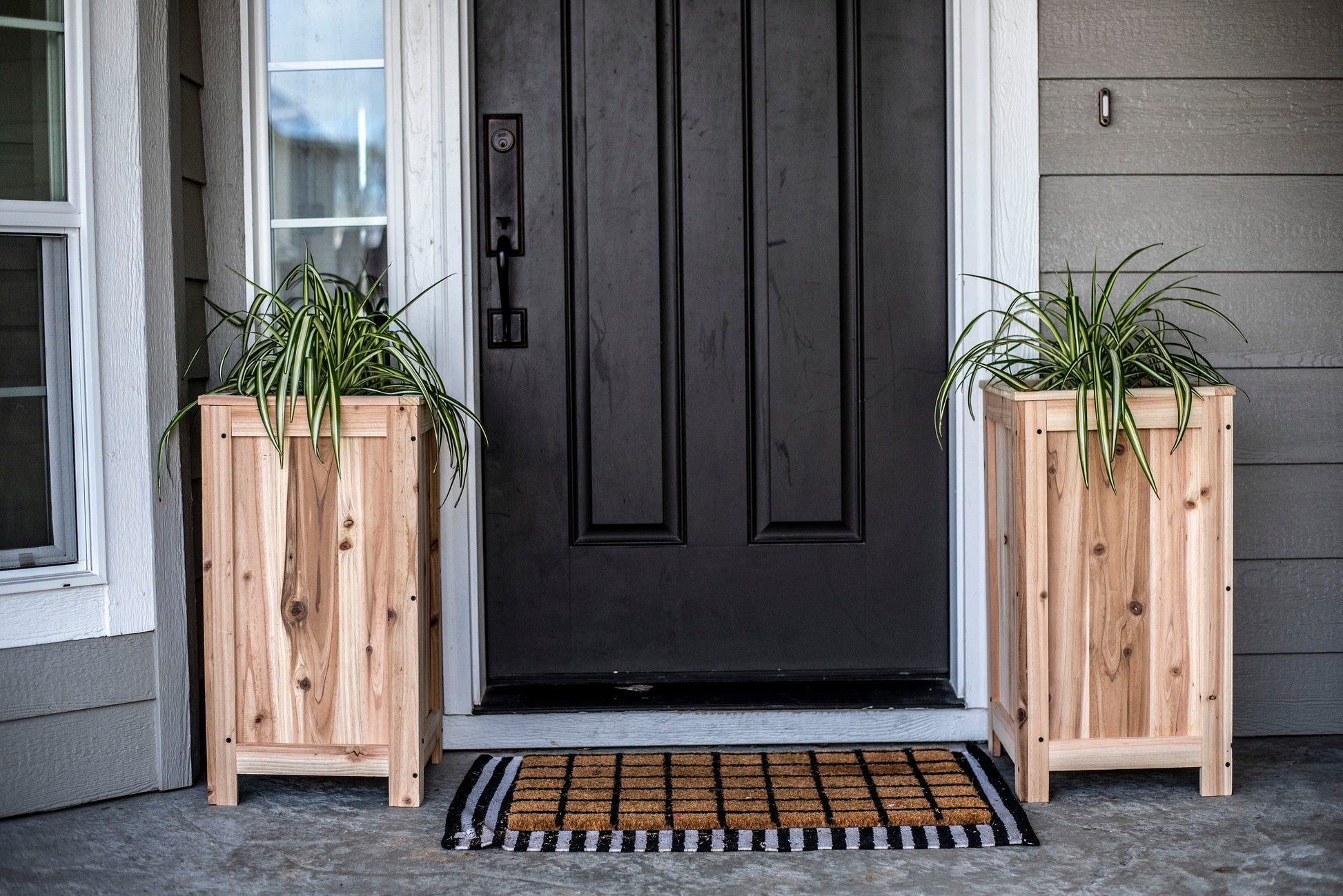 cedar planters box Tall cedar planter box